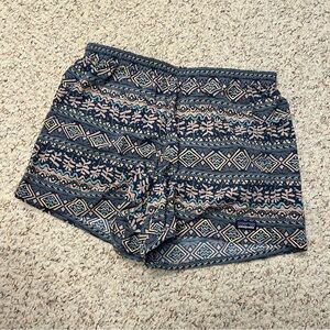 Patagonia Baggies Nylon Active 4” Mangrove Tiki Shorts Tidepool Blue Size Medium